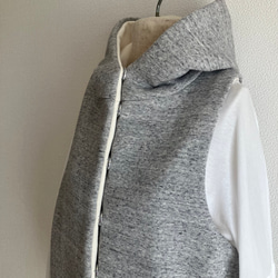 4カラーからお選びいただけます　裏毛スウェット　2枚仕立て　フードベスト　 8枚目の画像