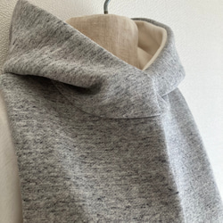 4カラーからお選びいただけます　裏毛スウェット　2枚仕立て　フードベスト　 7枚目の画像