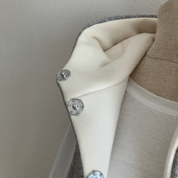 4カラーからお選びいただけます　裏毛スウェット　2枚仕立て　フードベスト　 14枚目の画像