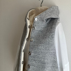 4カラーからお選びいただけます　裏毛スウェット　2枚仕立て　フードベスト　 9枚目の画像