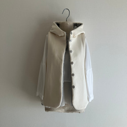 4カラーからお選びいただけます　裏毛スウェット　2枚仕立て　フードベスト　 18枚目の画像