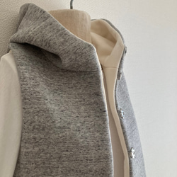 4カラーからお選びいただけます　裏毛スウェット　2枚仕立て　フードベスト　 10枚目の画像