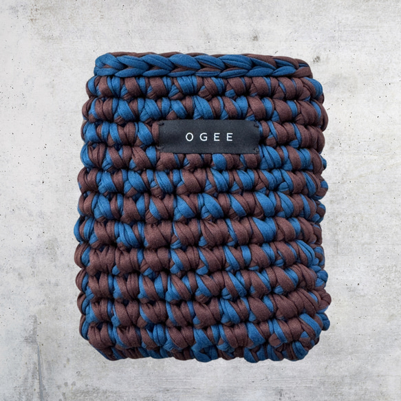 ブックポーチ】【タブレットケース】05 ネイビー × 20 ブラウン / 文庫