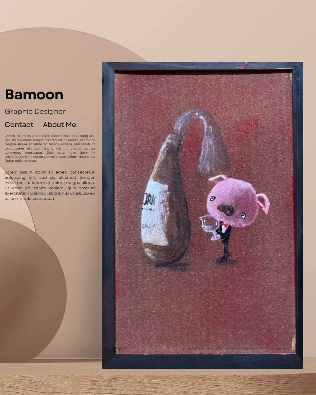 MoRk原画 『 Bamoon shower 』 200×300mm  ペンキ画