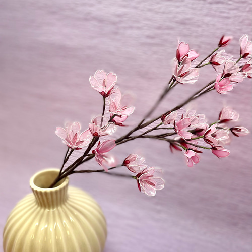 枝もの 桜 日本の美 Mサイズ アメリカンフラワー／ディップアート