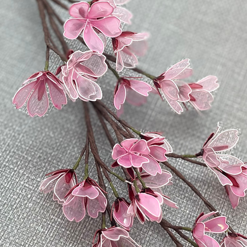 うさうさアメリカンフラワー　花瓶付き桜 うさうさ様専用アメリカンフラワー 花瓶付き桜 インテリア・生活道具