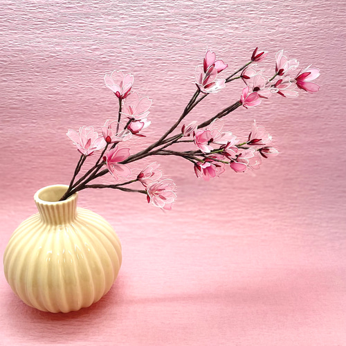 枝もの 桜 日本の美 Mサイズ アメリカンフラワー／ディップアート