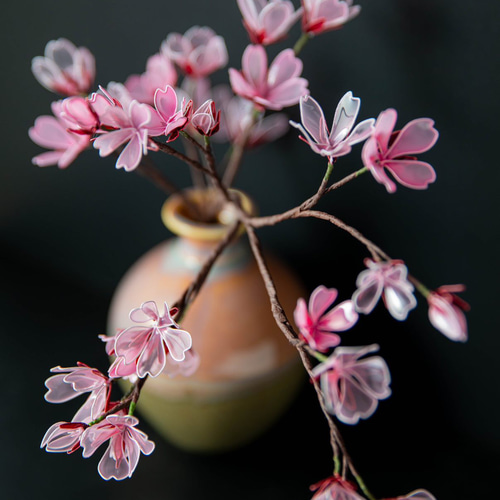 枝もの 桜 日本の美 アメリカンフラワー／ディップアート アート