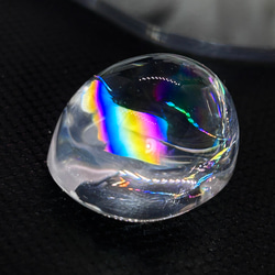 アイリスクォーツ 高品質 水晶 ルース 約24mm 1個 穴なし 握り石