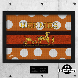 HERMÈS type☆オマージュアートインテリアポスター＃208Y