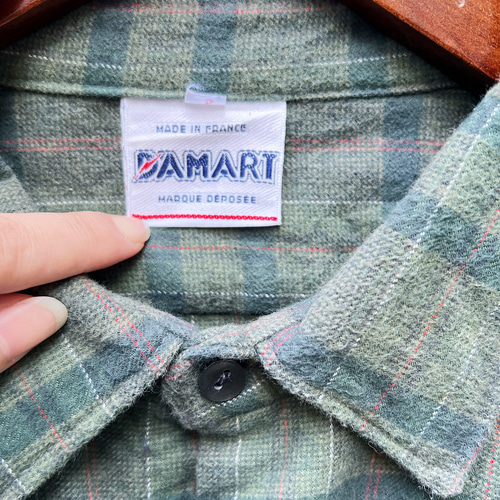 60年代～70年代のヨーロッパのプルオーバーシャツ、ダークミリタリー