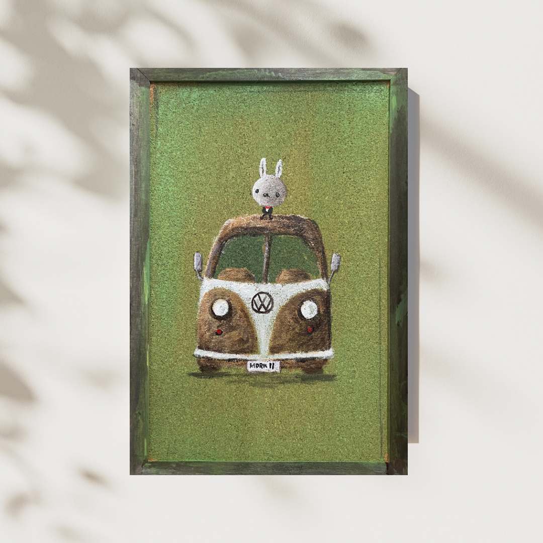 MoRk原画 『 フォルクスワーゲンバス11 』200×300mm  ペンキ画