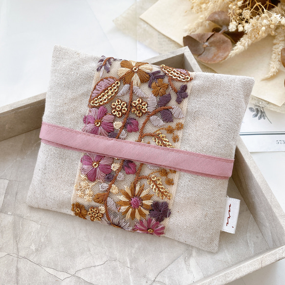 インド刺繍リボン】ポケットティッシュ ケース ポーチ うり 通販