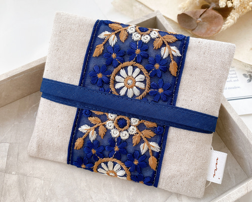 インド刺繍リボン】ポケットティッシュ ケース ポーチ うり 通販