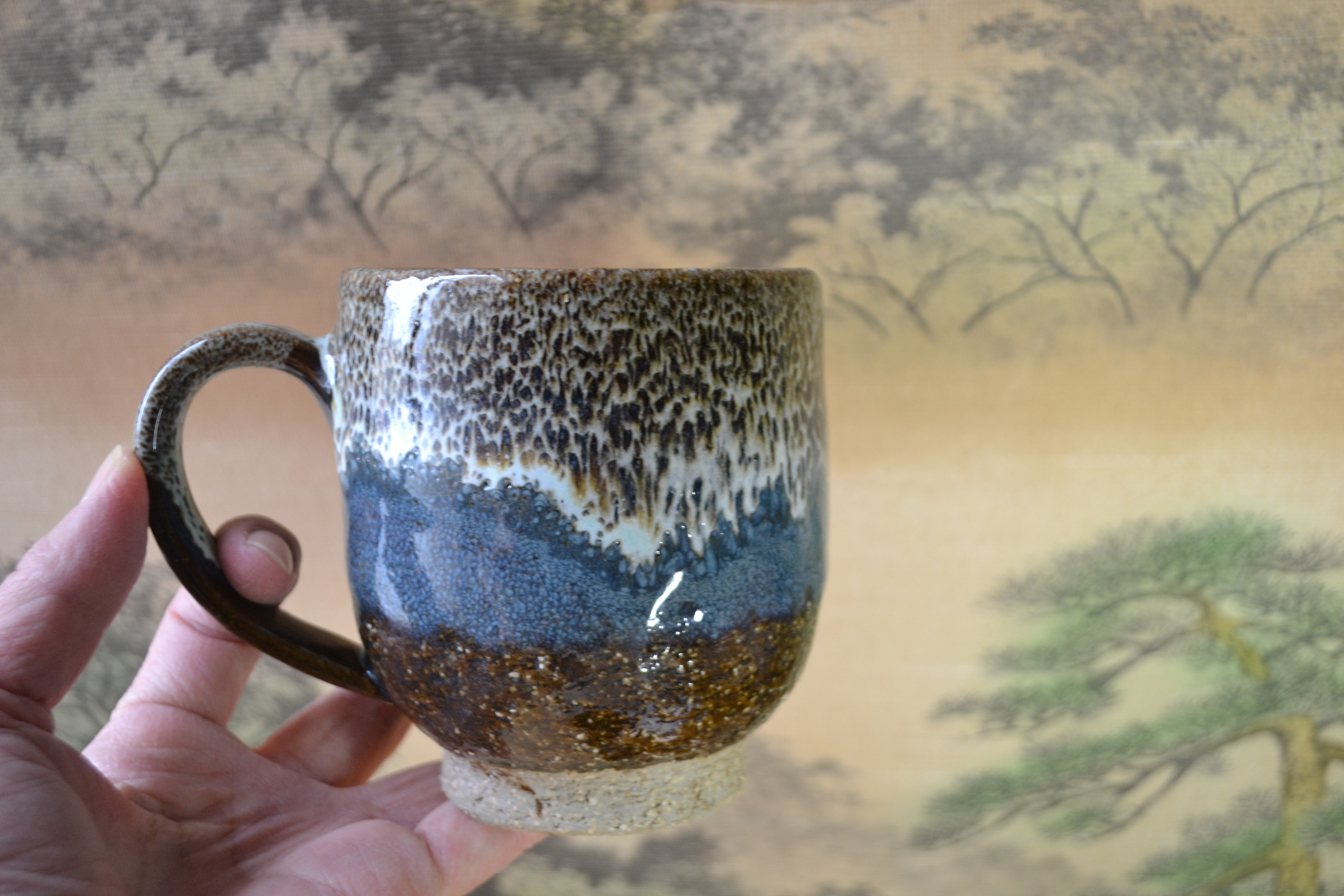 國延昇 備前焼 猫 コーヒーカップ マグカップ 陶芸 作家