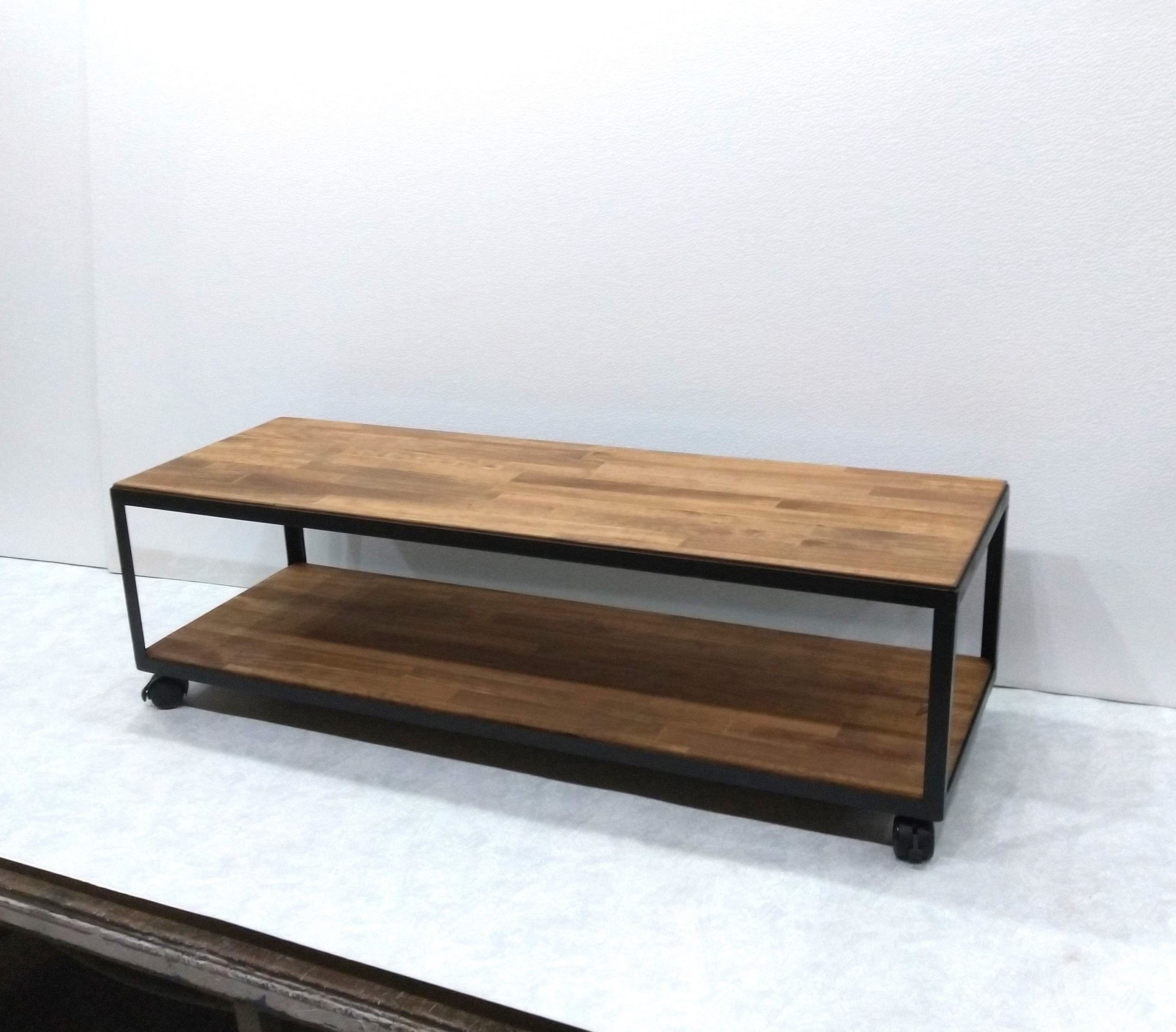 アイアンのキャスター付きサイドテーブル（テレビ台）　受注生産品