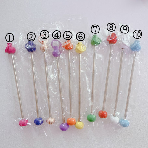 J3）1個 カスタムビーズ用 キーホルダー パーツ チャームバー 素材