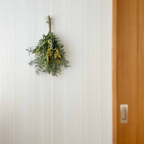 パールアカシア ミモザ スワッグ　アンティーク ミモザ（パールアカシア）とアカシアブルーブッシュ おしゃれな