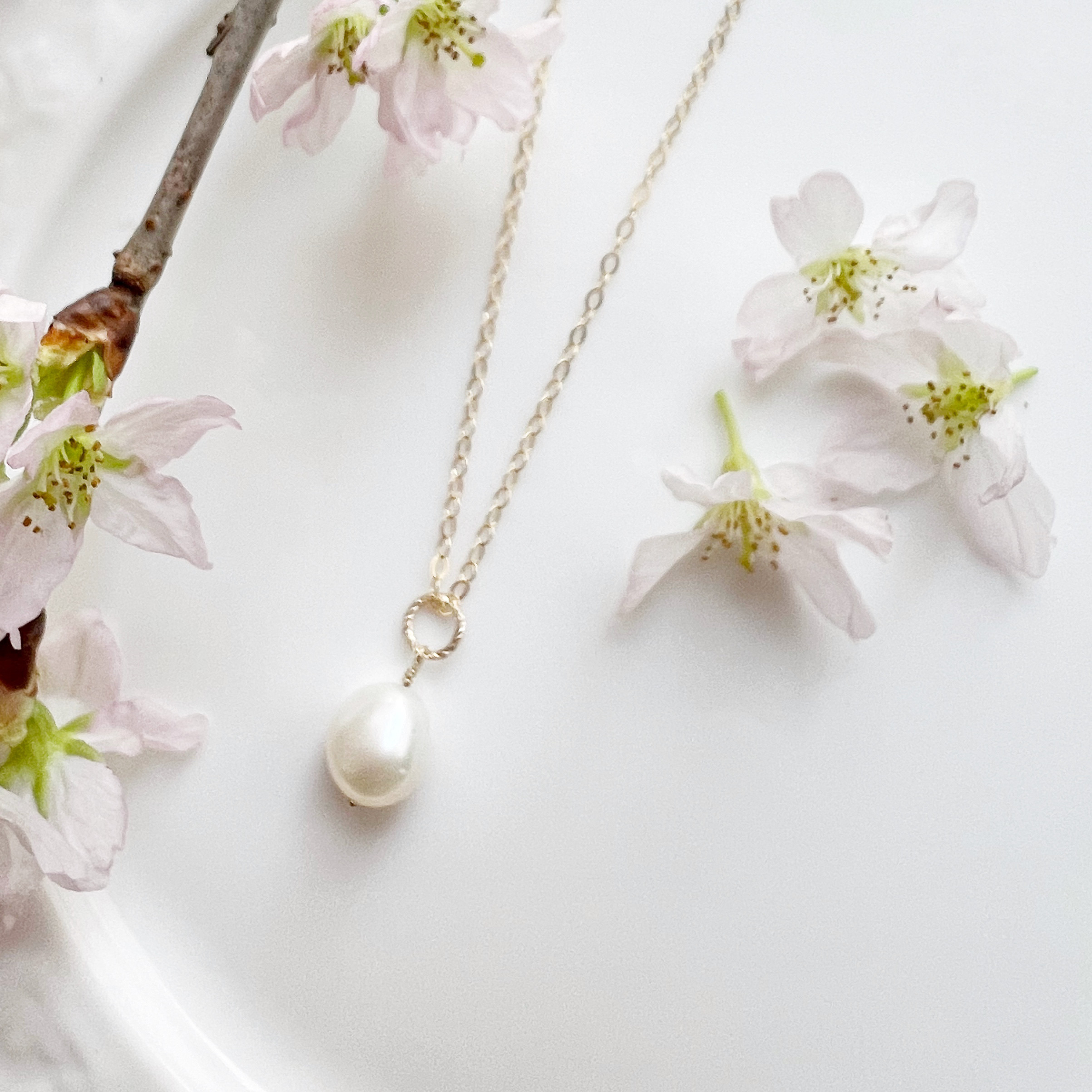 14KGF 淡水パール バロック ネックレス