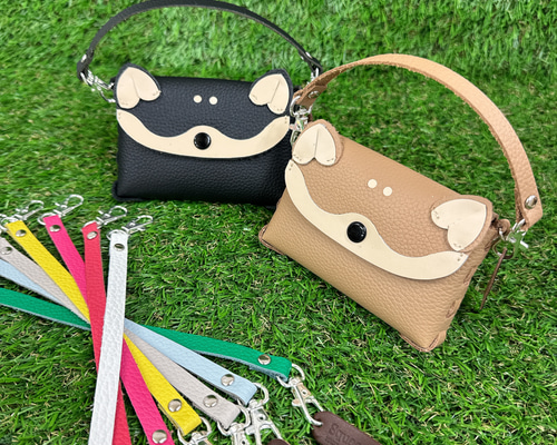 動物シリーズ：柴犬》 使い道いろいろ！軽くて便利なストラップ付き