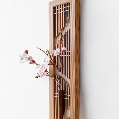 一輪挿し～風～＊秋田杉 組子細工 千本格子 一輪挿し・花瓶・花器