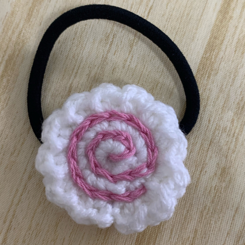 d1】かぎ針編み ユニーク 中華 サブカル ぐるぐる なると ヘアゴム