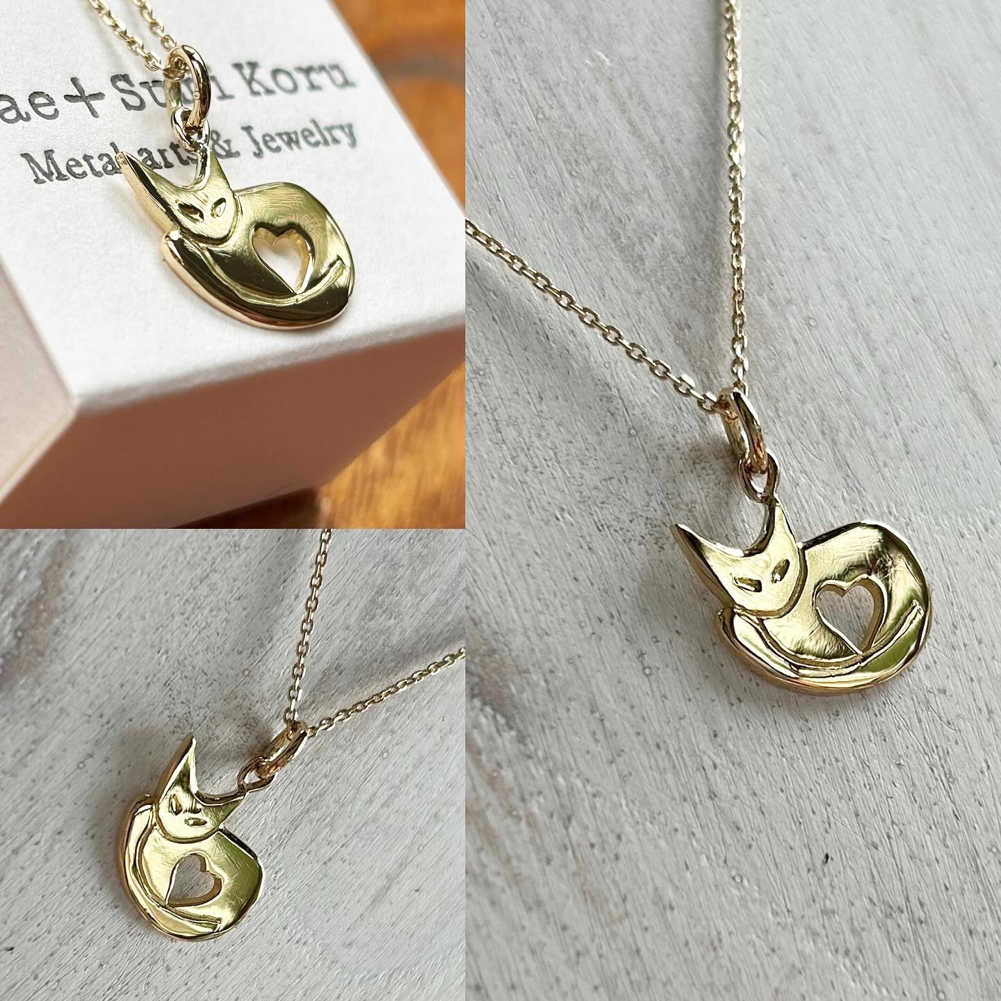 k18 ねんねの♡猫ちゃん◇ペンダントトップ