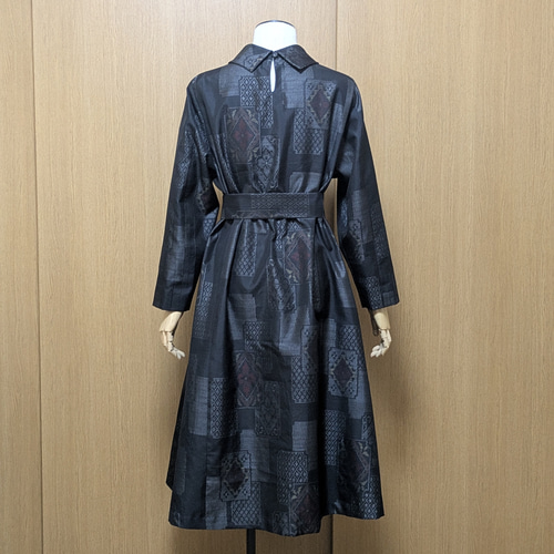 SOLD 着物リメイク ワンピース 大島紬 L〜LL ワンピース さらあお 通販