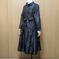 SOLD 着物リメイク ワンピース 大島紬 L〜LL ワンピース さらあお 通販