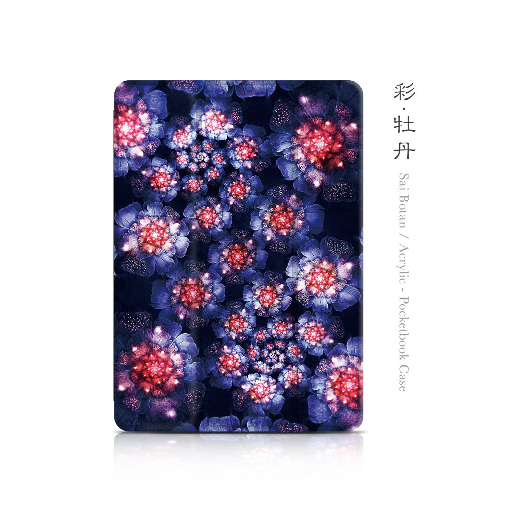 彩・牡丹 - 和風 手帳型iPadケース【Re:design】