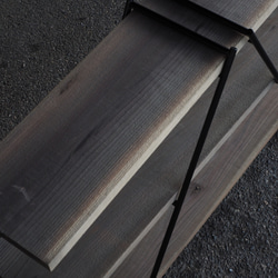 【新製品】人気！アウトドア アイアン シェルフラック（L900mm×W210mm×H700mm/棚3枚付き）燕三条 5枚目の画像