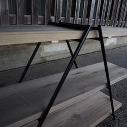 【新製品】人気！アウトドア アイアン シェルフラック（L900mm×W210mm×H700mm/棚3枚付き）燕三条 7枚目の画像