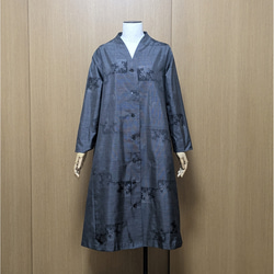 SOLD 着物リメイク ワンピース 大島紬 L〜LL ワンピース さら SOLD 着物リメイク ワンピース 大島紬 L〜LL ワンピース さら