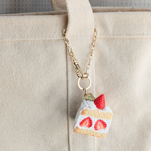 こだわりショートケーキのバッグチャーム フェイクスイーツ