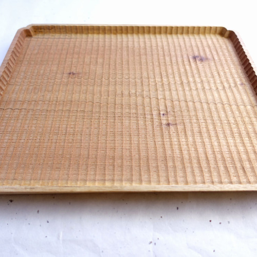 我谷盆 栗 26×18×2cm ブラウン お盆 トレイ 木地盆 お盆・トレイ