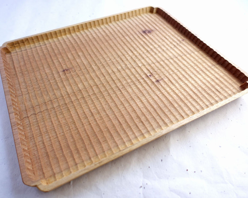 kiwaha レア　隅入盆　栗　美品　お盆　トレイ kiwaha レア隅入盆栗美品お盆トレイ