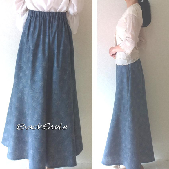 【張り合せなし型紙】大人 マーメイドスカート　S~5L 2枚目の画像