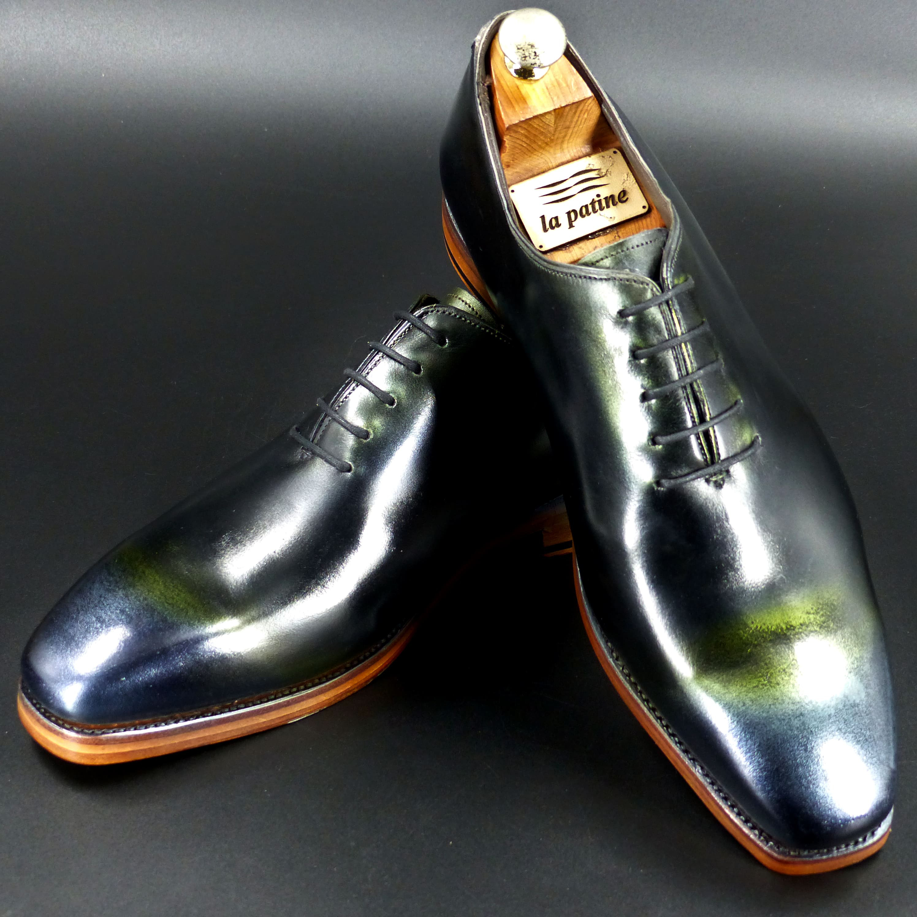 【グッドイヤー製法】WDS-001 26.0cm 仙斎茶 伝統色パティーヌ仕上げ レザーWアウトソール 27,500円
