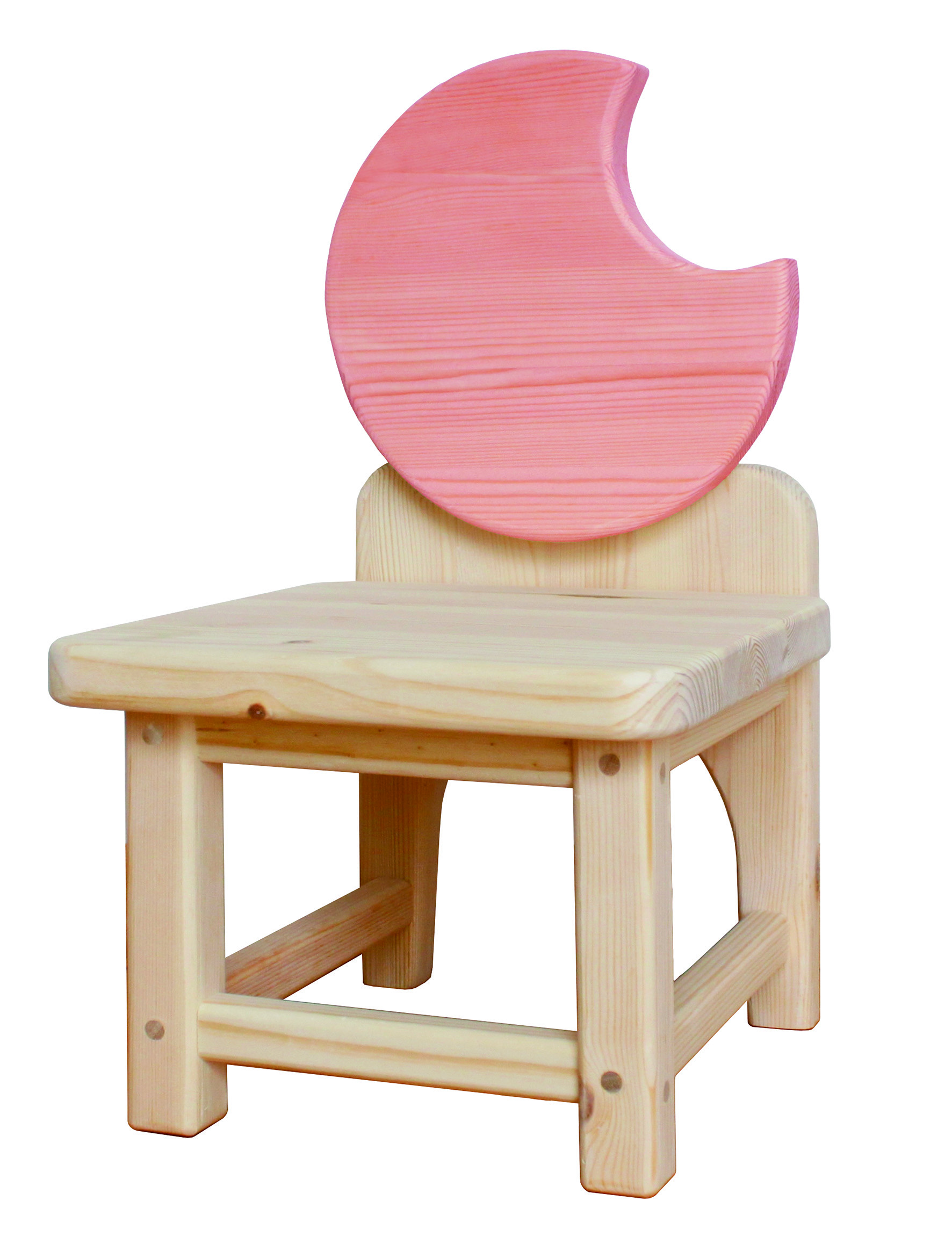キッズチェア 木製 『こども椅子』おつきさま♡名入れOK！月 幼児用 子供用 記念品 プレゼント 木工職人造り