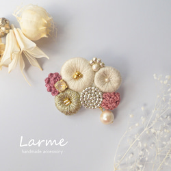 marumaru 刺繍ブローチ フォーマル・ハレの日に ブローチ Larme