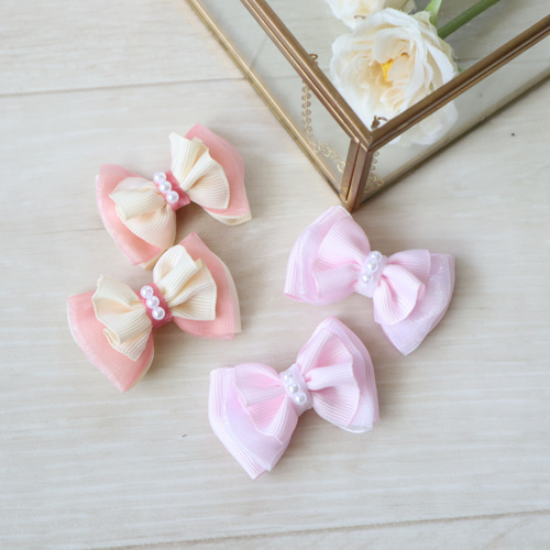 フリルリボン　ベビーキッズヘアクリップ　ヘアゴム　ヘアピン　ハンドメイド ♡フリルリボン ベビーキッズヘアクリップ ヘアゴム ヘアピン