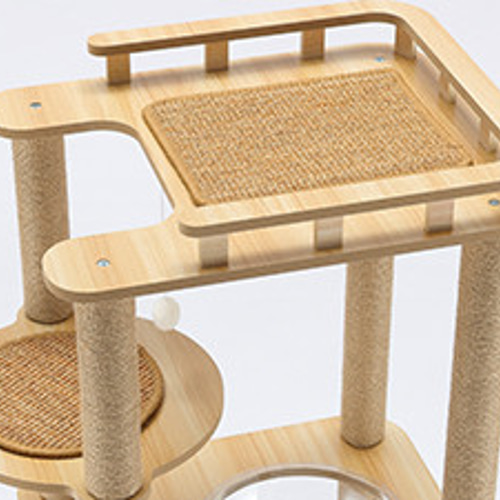 2025新型 キャットタワー 木製 宇宙船カプセル 展望台 多頭飼い 大型猫