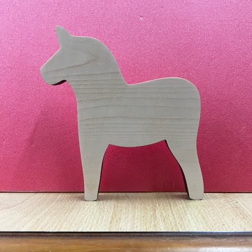 木製 馬 ダーラナホースシルエット《大》 その他インテリア雑貨 Dream