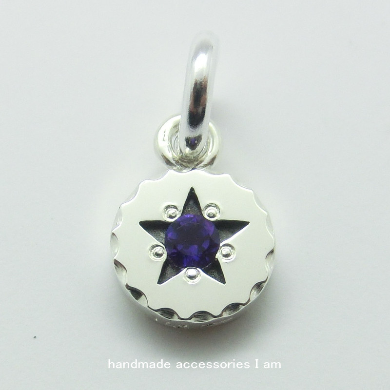 受注生産商品　アメジスト　心の平和スターペンダント　シルバー925　IP0431a