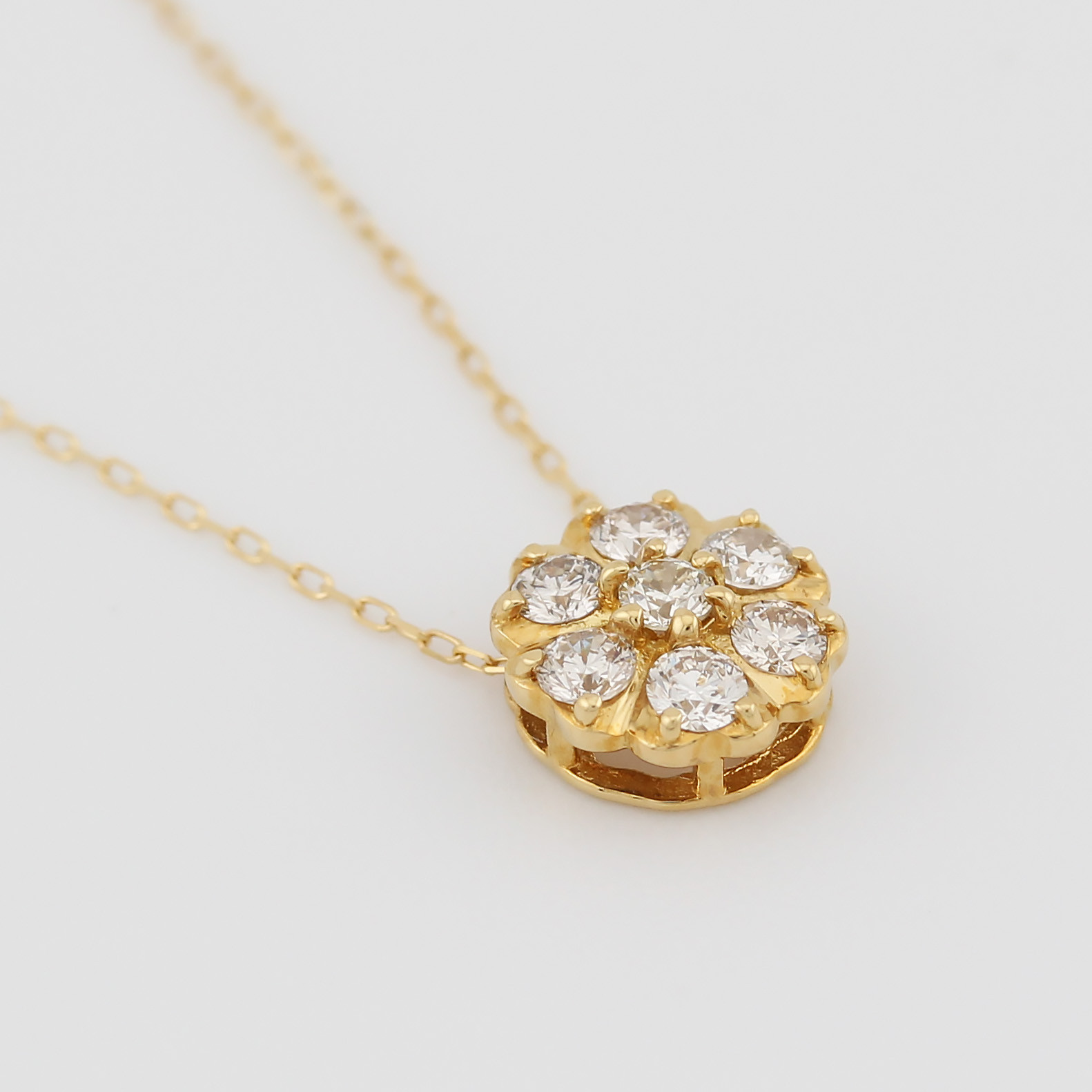 冬のおしゃれに♡ダイヤモンド×K18 ネックレス 0.2ct おしゃれ スキンジュエリー〈171〉