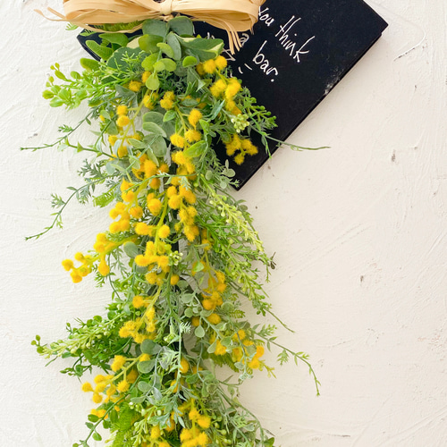 受注制作 9個セットのミモザのガーランド
