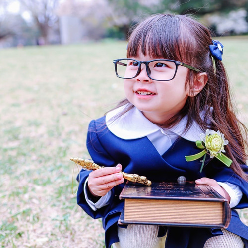 ヘアゴム ヘアリボン ツインテール1194ネイビー