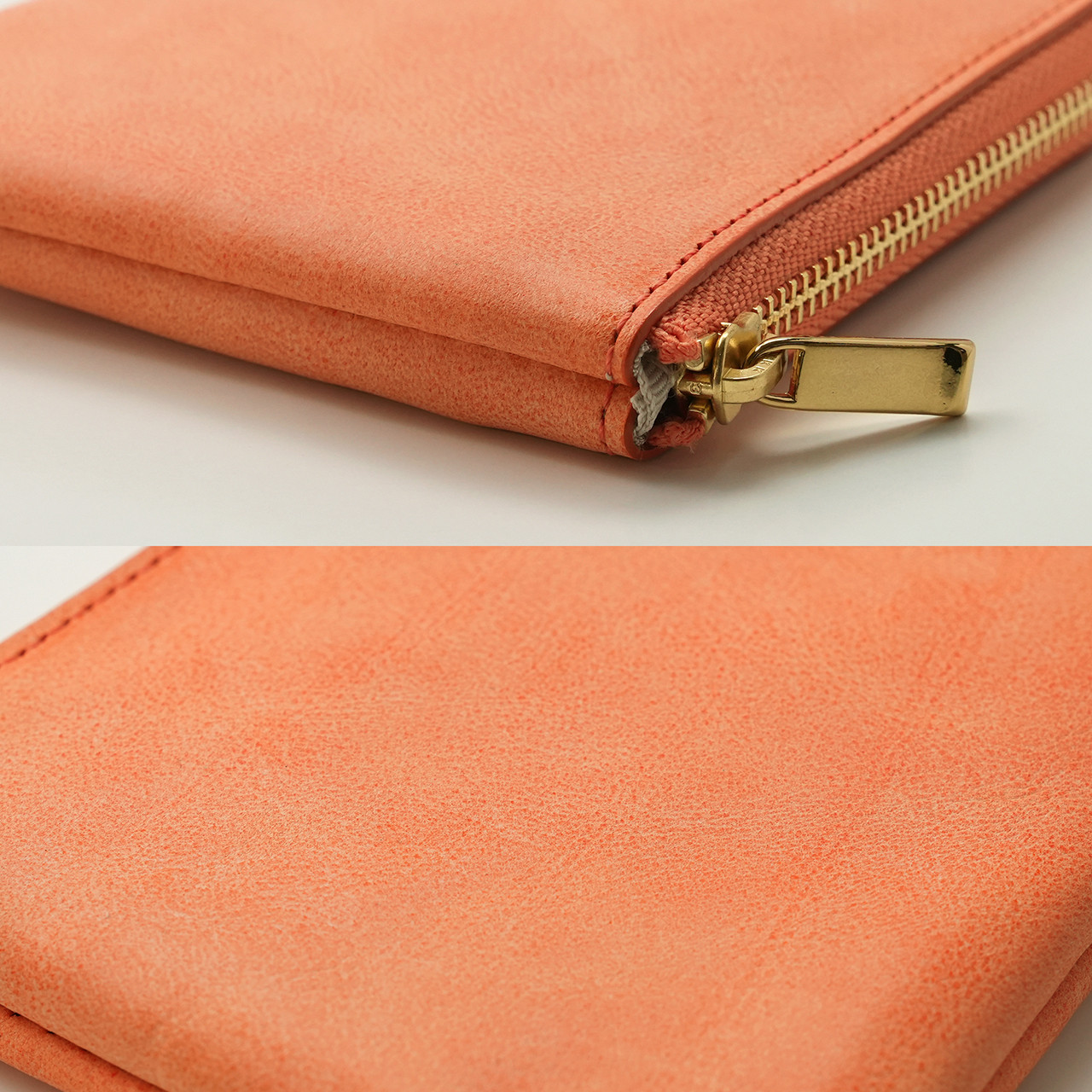 SIBILLA ミニ財布 Ｌ字ファスナー スリム ミニウォレット オレンジ