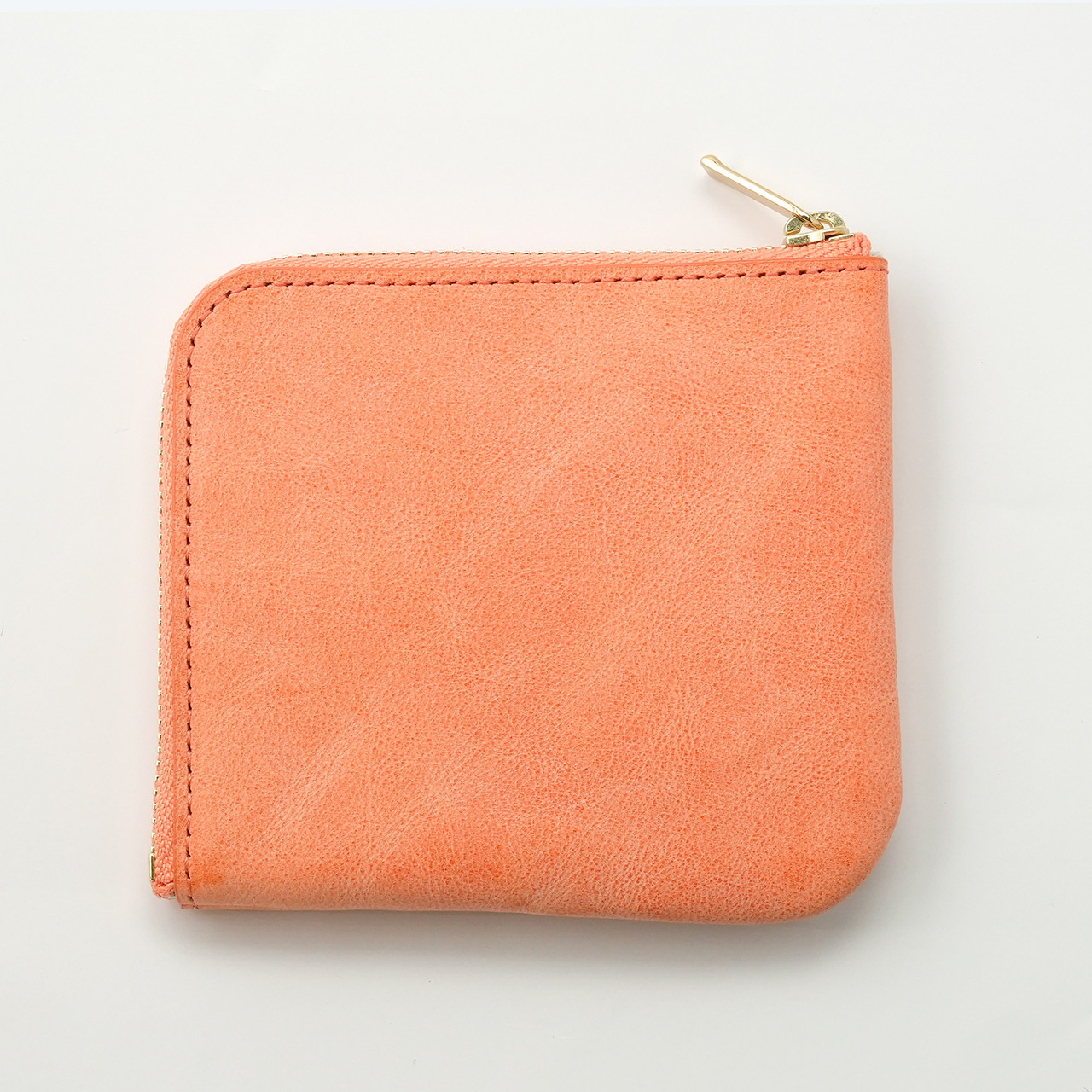 SIBILLA ミニ財布 Ｌ字ファスナー スリム ミニウォレット オレンジ