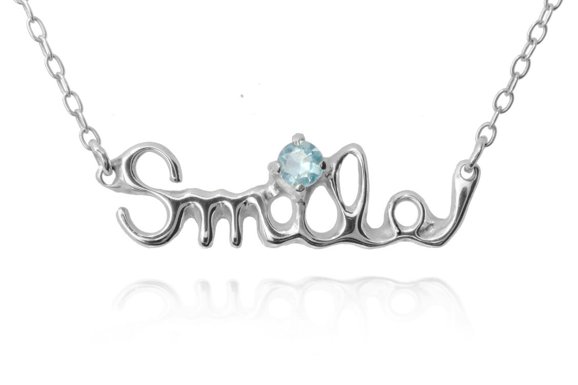 Smile　ネックレス　シルバー　アクアマリン